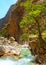 Passage of famous Samaria Gorge, Crete, Greece