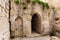 The passage leading to the Little Western Wall in the old district of Jerusalem city in Israel