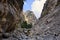 Passage of Samaria Gorge, Crete, Greece