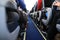 Passage between seats in plane