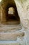 Passageways inside the Medieval Cave City of Vardzia on the Erusheti Mountain Near the Town of Aspindza, Southern Georgia