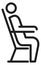 Passanger seat line icon. Transport safety sign