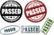 Passed Rubber Stamps Seals (Vector)