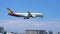 Passenger aircraft of Asiana Airlines prepare to landing