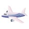 Passenger airliner icon, cartoon style