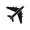 Passenger airliner icon, simple style