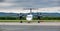 Passenger airplane Bombardier Q400 NextGen of Aurora company just landed