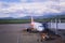 A passenger airplane of Vietjet Air docking at Lien Khuong Airport DLI in Dalat, Vietnam