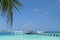 Passenger boats next to the pier in Maldives