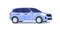 Passenger car. Hatchback auto. Automobile vehicle. Road wheeled automotive transport, body exterior, side view. Flat