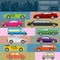 Passenger car, transportation infographics