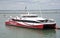 Passenger carrying catamaran at East Cowes UK