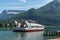 Passenger cruise ship on Annecy lake, Haute-Savoie, France