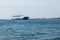 Passenger ferry entering the port on the island of Paros Island, Greece