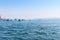 Passenger ferry ship carries people across the Bosphorus Istanbul