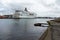 A passenger ferry of the Smyril-Line moored in the port, Faroe Islands. Thorshavn