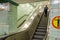 Passenger going up the stairs in the S Bahn station, Berlin