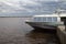 Passenger hydrofoil stands at the pier