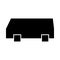 Passenger minibus icon in black on a white background