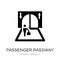 passenger passway icon in trendy design style. passenger passway icon isolated on white background. passenger passway vector icon