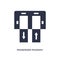 passenger passway icon on white background. Simple element illustration from airport terminal concept
