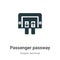 Passenger passway vector icon on white background. Flat vector passenger passway icon symbol sign from modern airport terminal