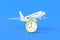 Passenger plane and alarm clock