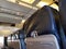 Passenger seats in airplane cabin. Passenger plane interior