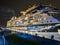 Passenger ship Night view