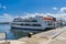 Passenger ship parked in Naples port