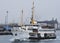 Passenger ships at pier Eminonu in Istanbul, Turkey