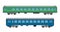 Passenger train cars set