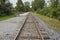 Passenger Train railroad tracks