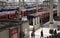 Passenger trains at a London station UK