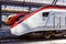 Passenger trains of SBB Schweizerische Bundesbahnen and SÃ¼dostbahn at main railway station in Zurich, Switzerland