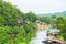 Passenger trains Tham Kasae bridge Death Railway on the River Kwai Kanchanaburi, Thailand