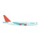 Passenger travel airplane or airliner in the flight flat illustration vector.