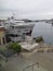 Passenger and vehicle ferry docked at the terminal