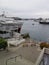 Passenger and vehicle ferry docked at the terminal