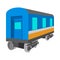Passenger wagon cartoon icon