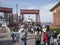 Passengers board the GovernorsIisland ferry during Memorial Day weekend