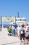 Passengers boarding the ship. Croatia