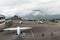 Passengers get off from Summit Air at Lukla airport ,