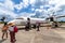 Passengers getting off the plane at Siargao airport, Siargao, Philippines, Apr 26, 2019