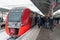 Passengers leaving train at Vladykino station in Moscow