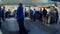 Passengers pass security checks at Vnukovo airport
