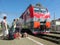 Passengers on the platform of the station Lazarevskoye Sochii expected arrival of the train