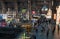 Passengers at the platforms of the main train station, Hauptbahnhof, of Frankfurt in Germany