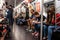 Passengers riding in the NYC Subway in the rush hour, New York, USA