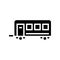 passengers transportation trailer glyph icon vector illustration